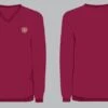 2024 Maroon V Neck Jumper