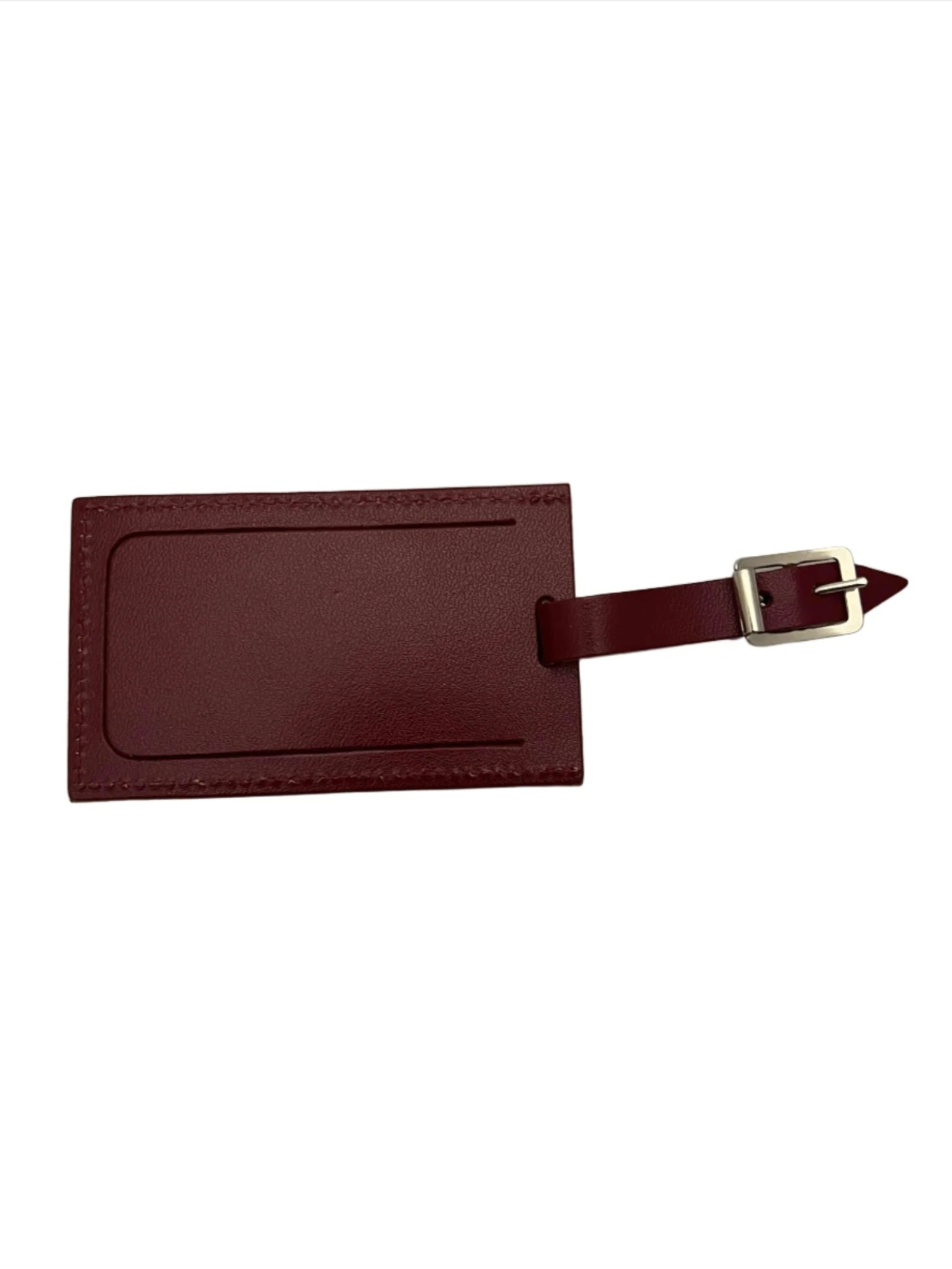 Crested Leather Luggage Tag 2 Crested Leather Luggage Tag - Image 2
