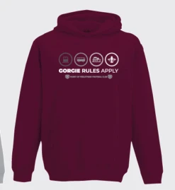 Maroon Hoody - Euro Style - Gorgie Rules Apply