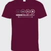 Maroon T-Shirt- Euro Style - Gorgie Rules Apply