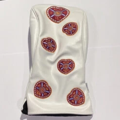 Driver Headcover White Multi Crest
