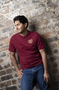 150th Maroon Henley Polo -StyleHub Sales Store roundneckpolo3